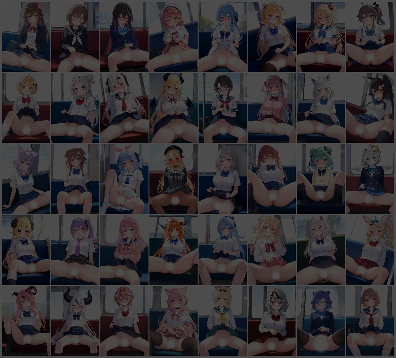 ホロメンが電車ですじを見せてくれる画像まとめの画像7