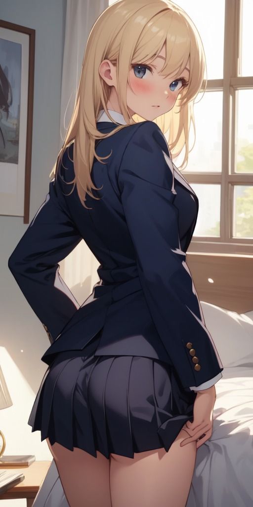 サンプル画像1:【174枚】ブレザー美少女の後ろ姿 スカートの下はえっちな秘密でいっぱい(紺色ドリーム) [d_472780]