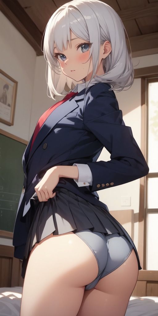 サンプル画像2:【174枚】ブレザー美少女の後ろ姿 スカートの下はえっちな秘密でいっぱい(紺色ドリーム) [d_472780]