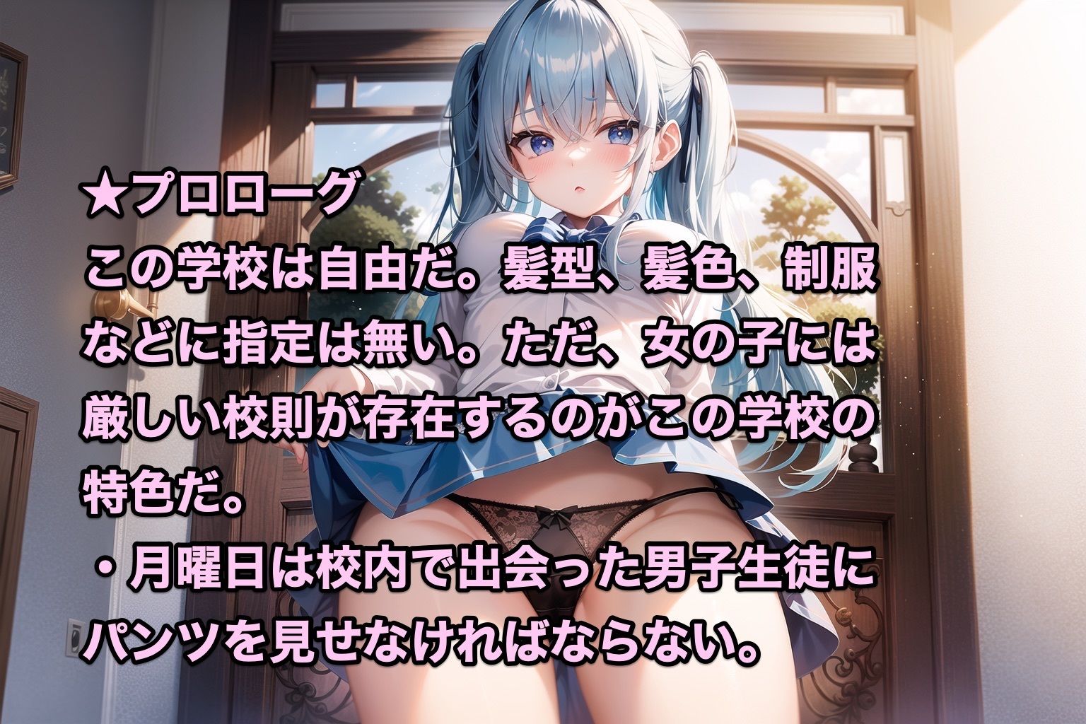 サンプル画像1:えちえち学園生活 〜えちえち校則 2nd week〜(Cameron’s room) [d_472797]