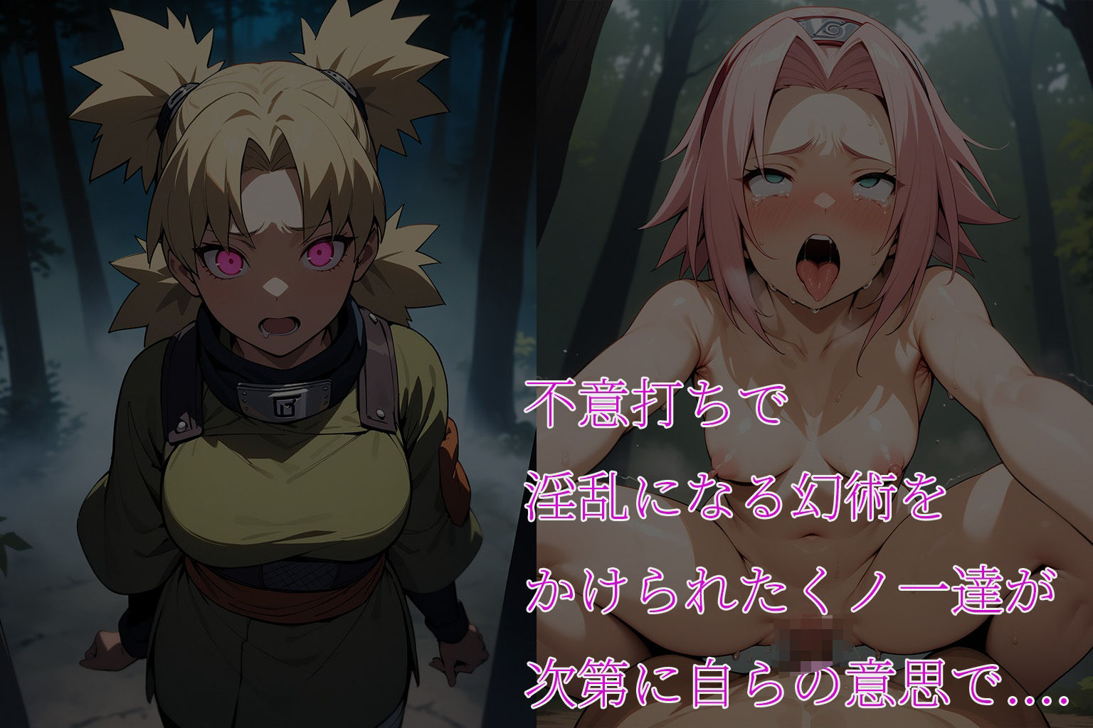 サンプル画像1:妖術に屈服させられる くノ一 NARUTO CG集(arisa) [d_472805]