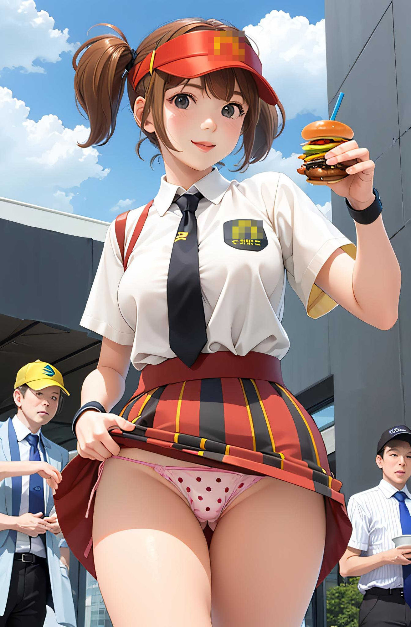 サンプル画像5:ファストフード店アルバイトガールズ(AIれんず) [d_472812]