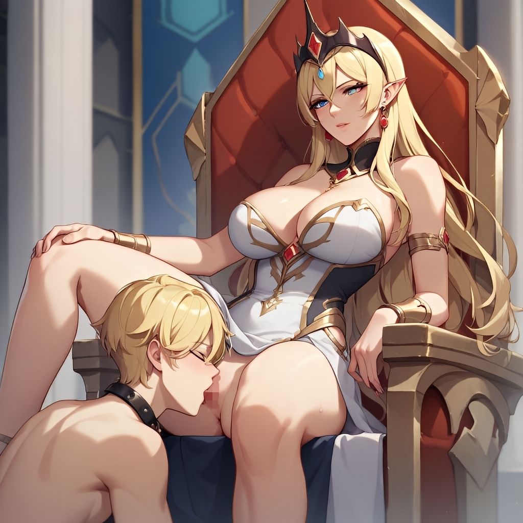 サンプル画像2:玉座クンニ 北方女王編(8ball-ai-art) [d_473002]