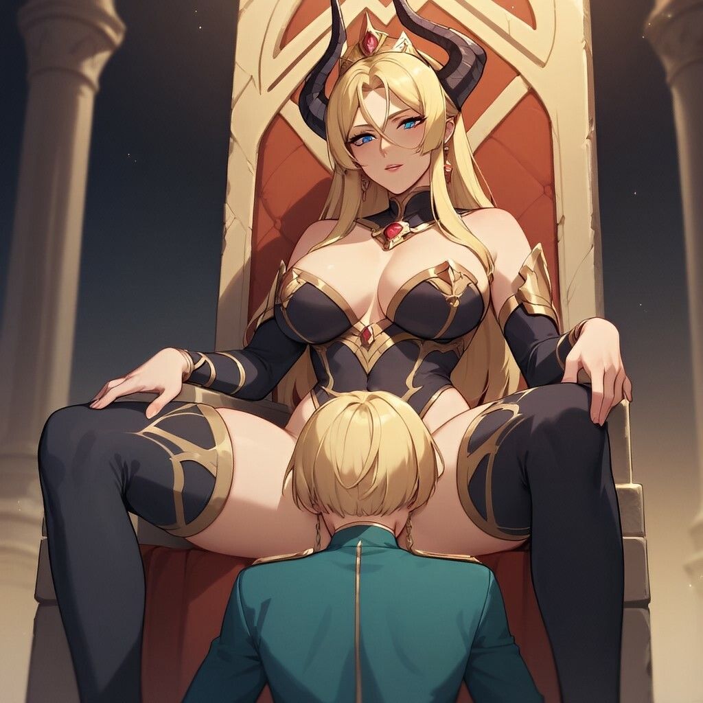 サンプル画像3:玉座クンニ 北方女王編(8ball-ai-art) [d_473002]