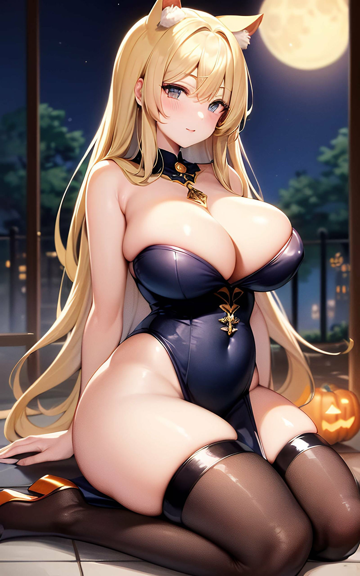 サンプル画像4:ハロウィンの魔法:猫耳娘たちの魅惑イラスト集2(STUDIOちまき) [d_473010]