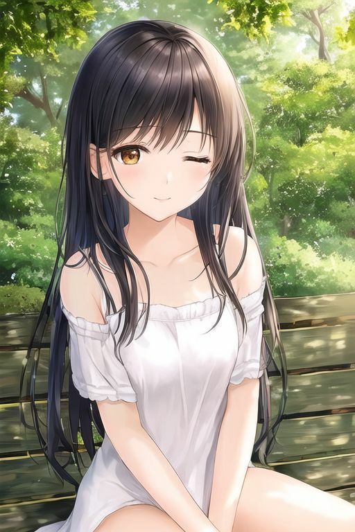 サンプル画像2:休日デート画像集 黒髪少女編(AIの絵筆) [d_473137]