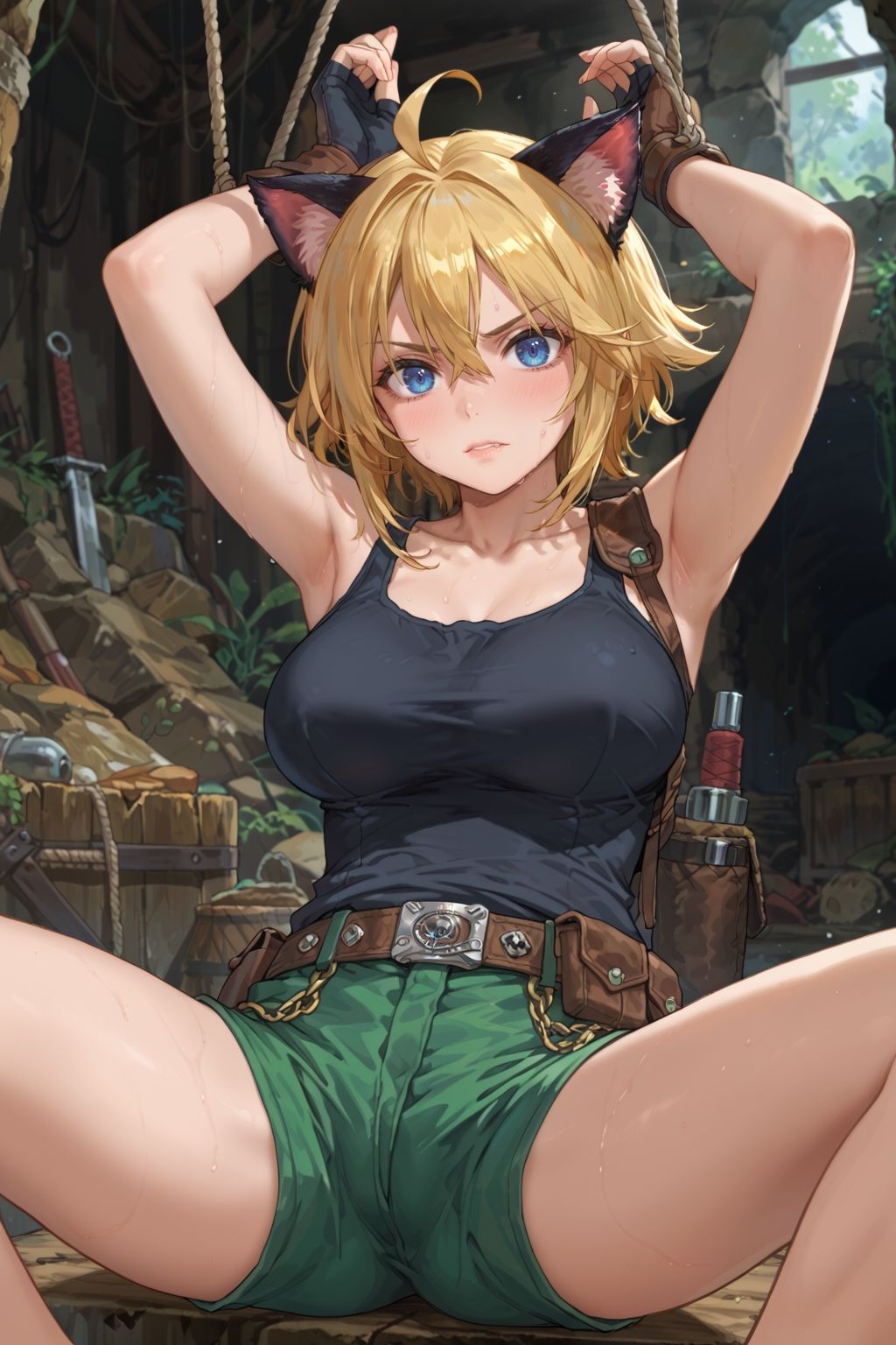 サンプル画像1:異世界ファンタジー 荷物を盗もうとした猫耳巨乳シーフを捕縛してエッチなお仕置きしたったww(おかかこんぶ) [d_473198]