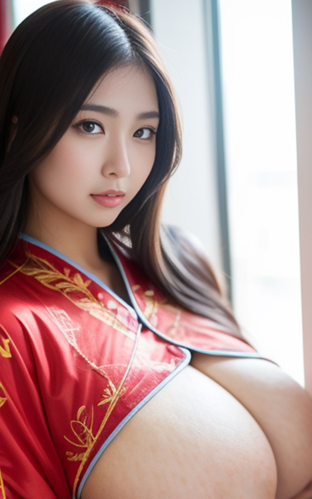 サンプル画像6:巨乳チャイナ服美女【AIグラドル編集部vol.184】(AI美女出版) [d_473465]