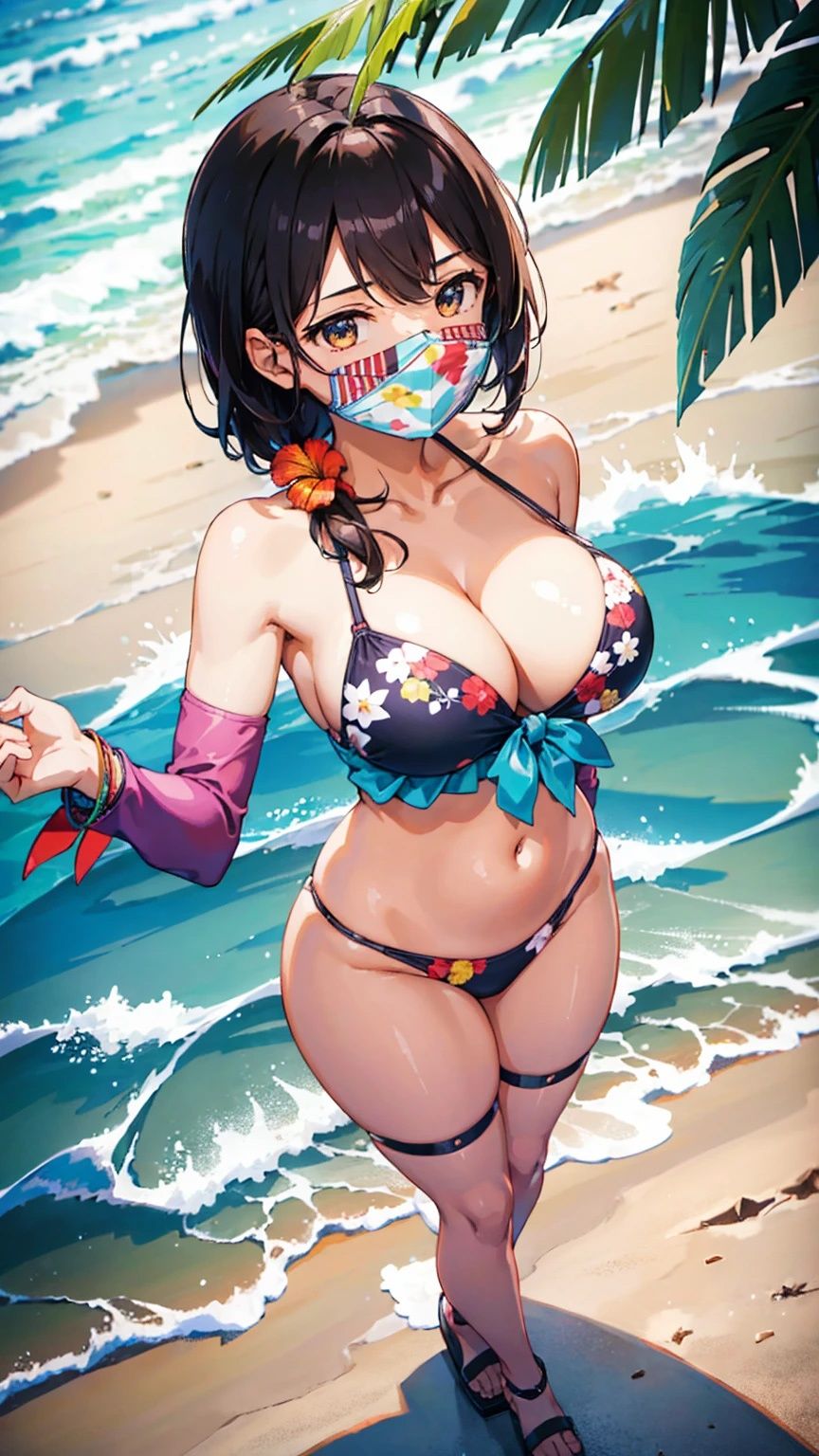 サンプル画像1:巨乳水着美女【妄想イラスト美女図鑑vol.136】(AIイラスト美女研究所) [d_473468]