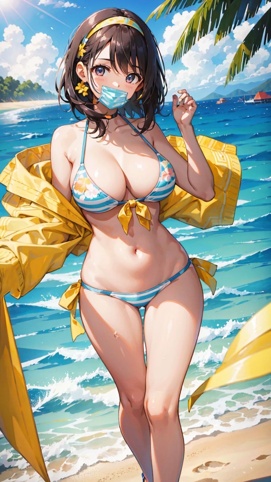 サンプル画像2:巨乳水着美女【妄想イラスト美女図鑑vol.136】(AIイラスト美女研究所) [d_473468]