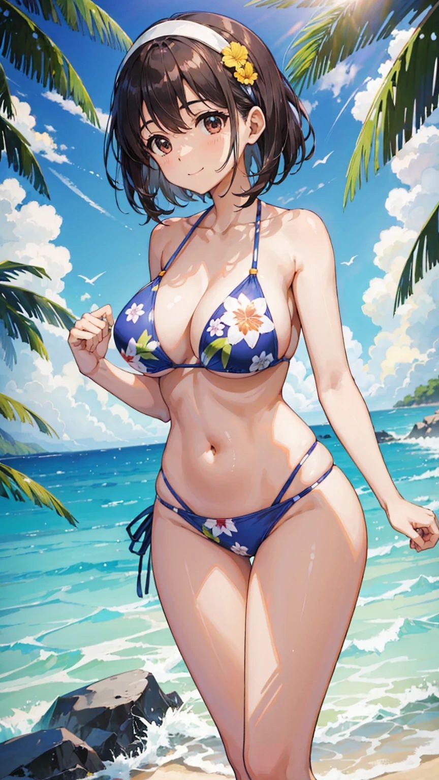 サンプル画像3:巨乳水着美女【妄想イラスト美女図鑑vol.136】(AIイラスト美女研究所) [d_473468]