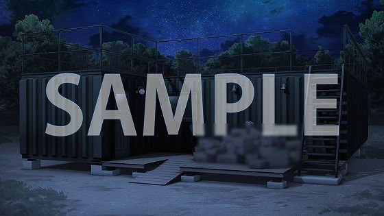 サンプル画像4:【背景素材】コンテナハウス（7004_bg01）【時間差分あり】(XERO) [d_473469]
