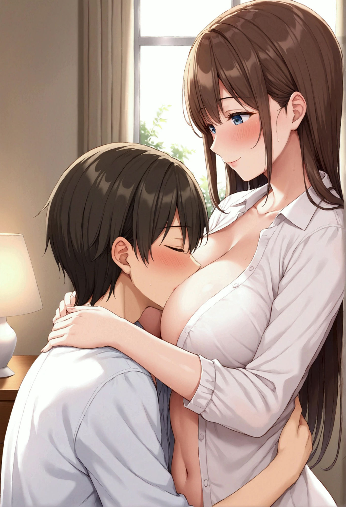 サンプル画像5:イチャイチャ美女【妄想イラスト美女図鑑vol.137】(AIイラスト美女研究所) [d_473470]