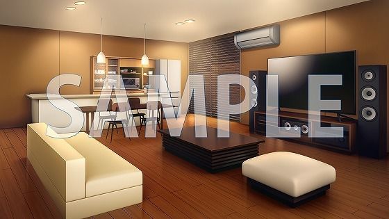 サンプル画像3:【背景素材】リビング（7004_bg03）【時間差分あり】(XERO) [d_473495]