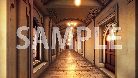 サンプル画像3:【背景素材】廊下（7004_bg05）【時間差分あり】(XERO) [d_473499]