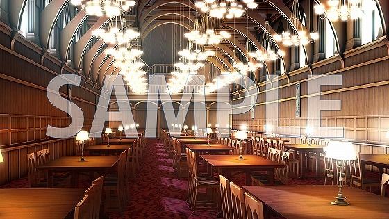 サンプル画像1:【背景素材】学食（7004_bg06）【時間差分あり】(XERO) [d_473502]
