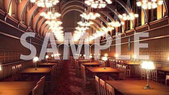 サンプル画像2:【背景素材】学食（7004_bg06）【時間差分あり】(XERO) [d_473502]