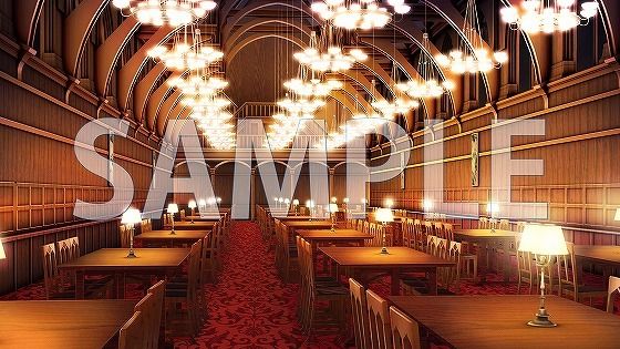 サンプル画像3:【背景素材】学食（7004_bg06）【時間差分あり】(XERO) [d_473502]