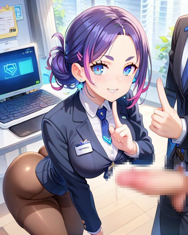 サンプル画像2:常識改変！オフィスではエロスーツが当たり前の世界なCG集(雪どけ水) [d_473517]