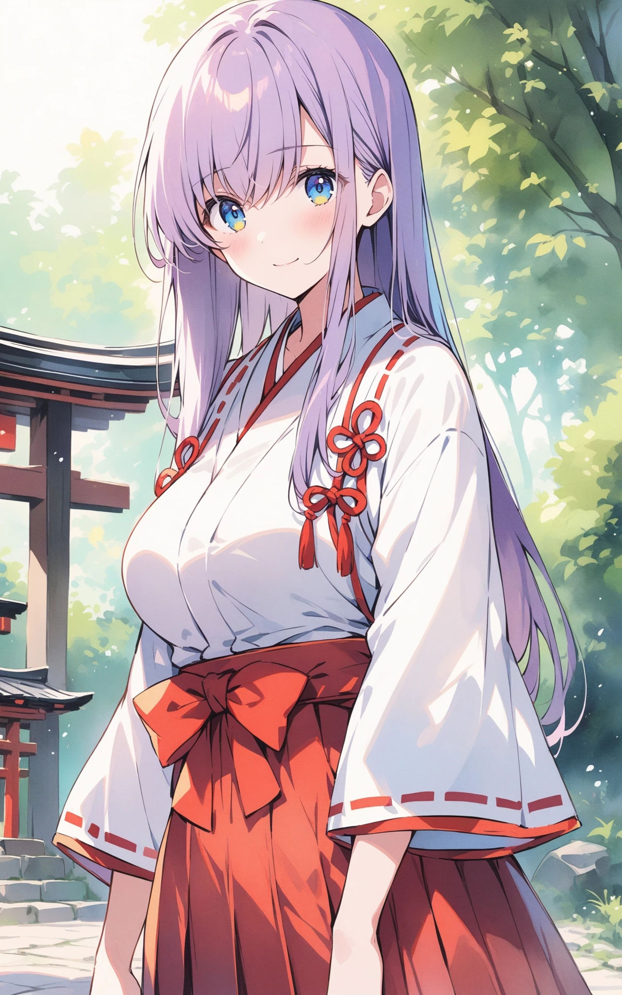 サンプル画像1:【R18】【美少女研究本】巫女生ハメ編(画像生成マン) [d_473634]