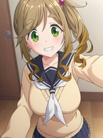 サンプル画像1:ゆるキャンの犬山あおいから送られてきた自撮り写真(自撮りサークル  イカスミ工房) [d_473653]