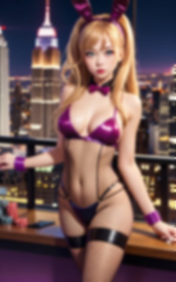 サンプル画像5:エチエチおっぱいでお客様を満足させる淫乱バニーガール記録集(セクシーAI) [d_473777]