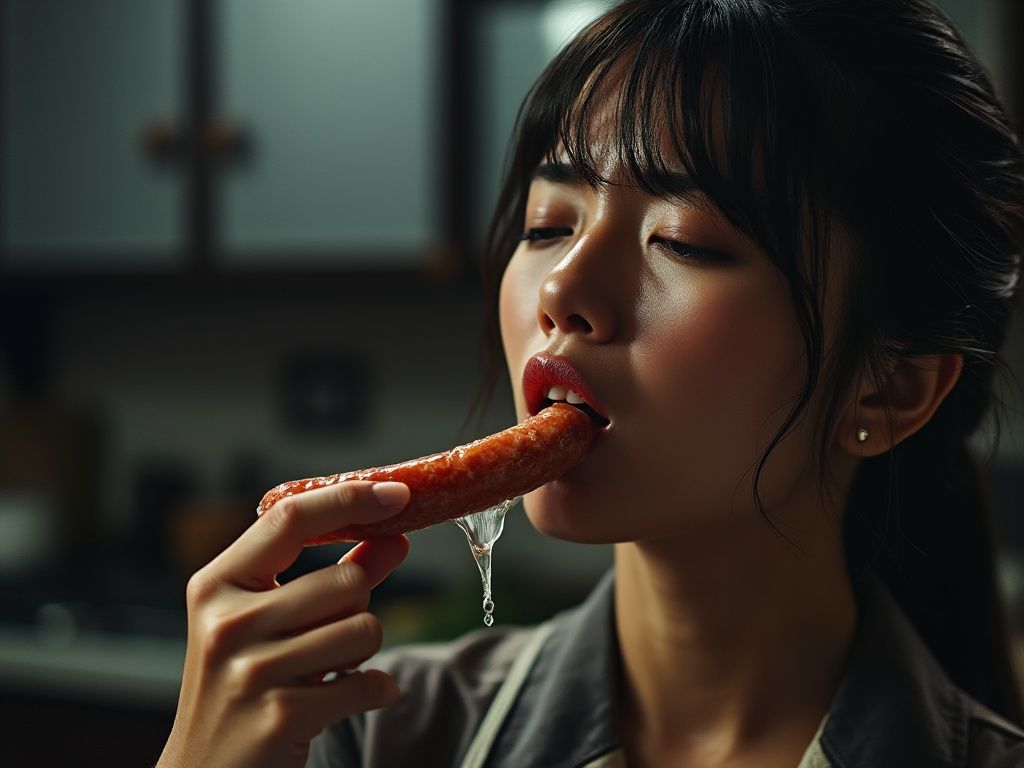 サンプル画像1:ソーセージで遊んでいる女(もう限界) [d_473889]