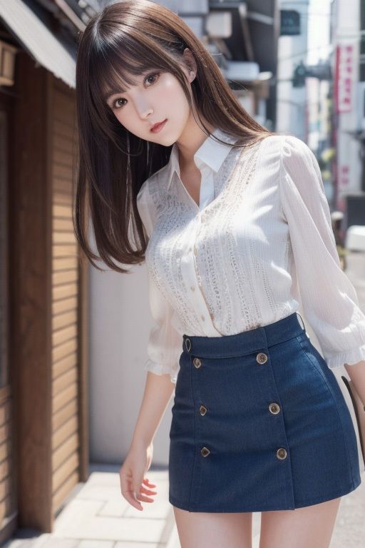 サンプル画像2:AI美女写真集「街角美女」vol.1(駄馬) [d_473893]