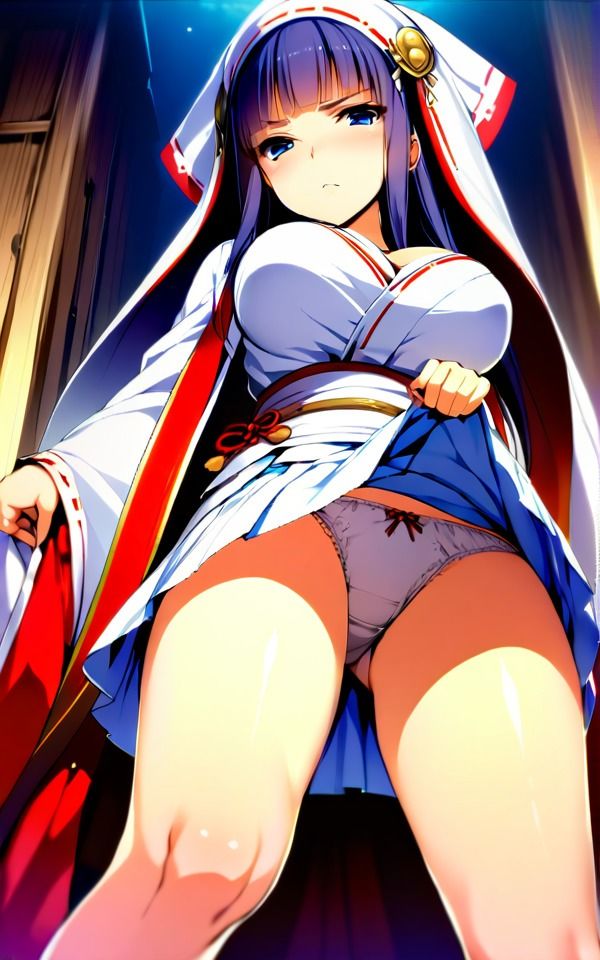 サンプル画像3:蔑んだ表情でパンツ見せてくれる巫女さん（全161枚）(つるさん) [d_473918]