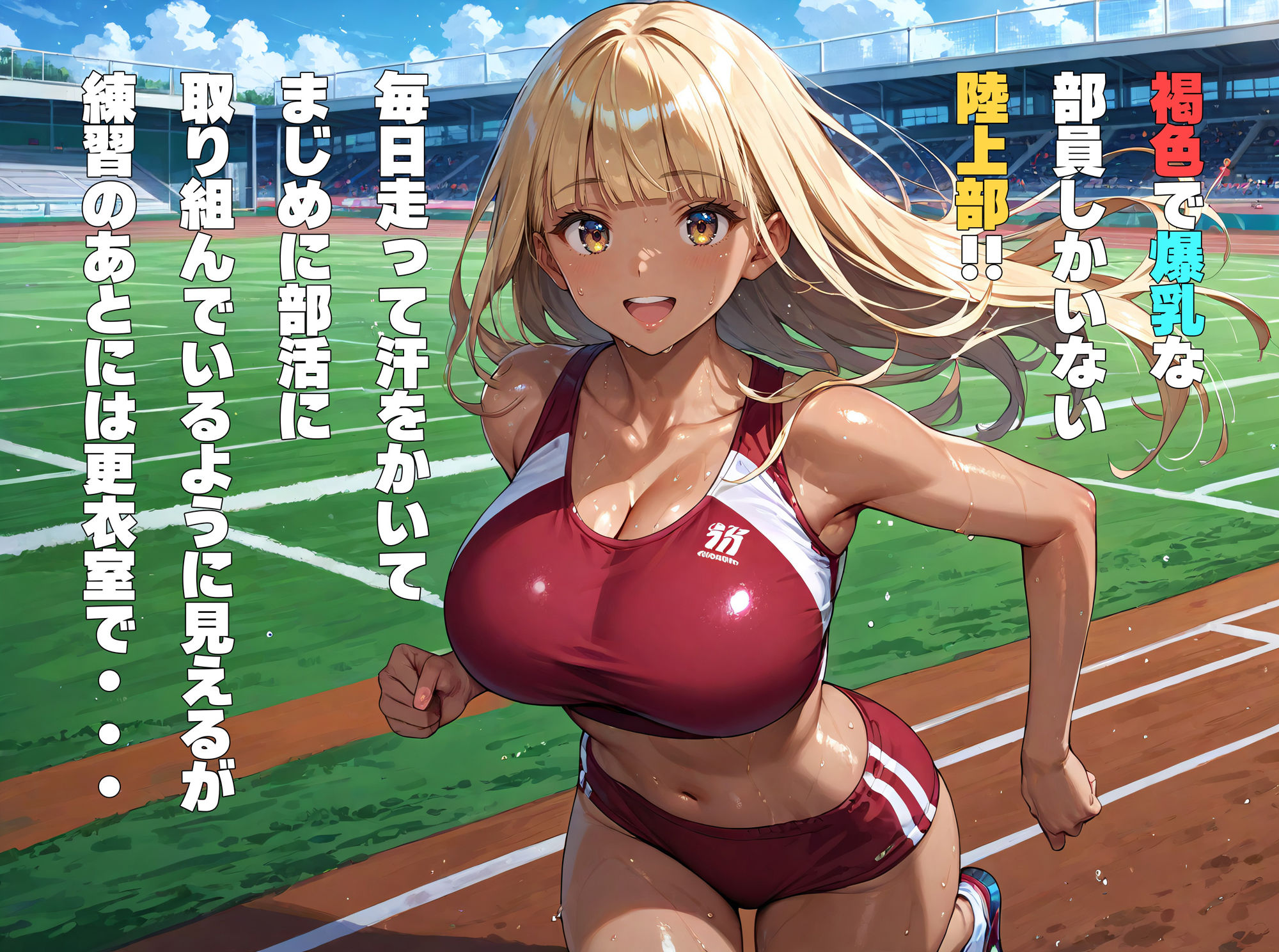 サンプル画像1:褐色陸上部！爆乳部員がコーチと更衣室でヤリまくり！(肉まんじゅう) [d_473920]