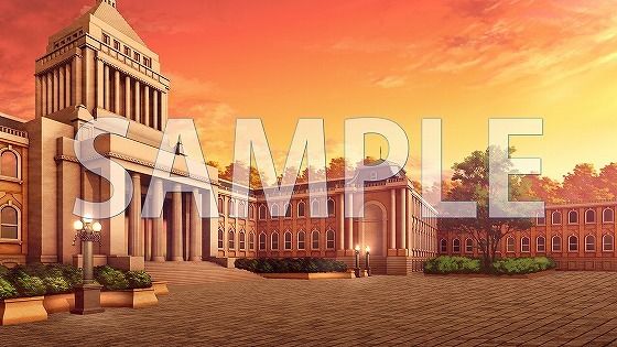 サンプル画像2:【背景素材】学園  外観（7004_bg07）【時間差分あり】(XERO) [d_473981]