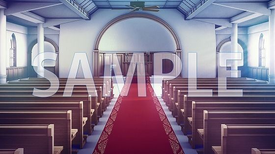 サンプル画像1:【背景素材】礼拝堂（7004_bg11）【時間差分あり】(XERO) [d_473992]