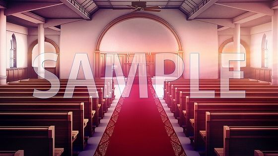 サンプル画像2:【背景素材】礼拝堂（7004_bg11）【時間差分あり】(XERO) [d_473992]