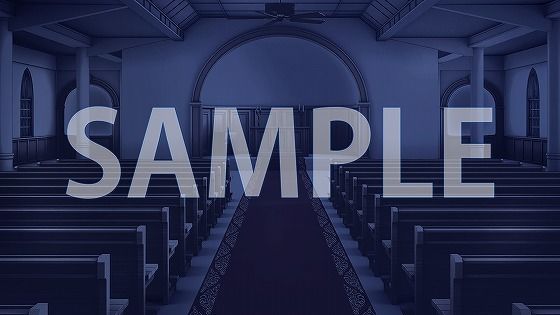 サンプル画像4:【背景素材】礼拝堂（7004_bg11）【時間差分あり】(XERO) [d_473992]