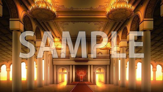 サンプル画像2:【背景素材】王宮  謁見の間（7004_bg15）【時間差分あり】(XERO) [d_474000]