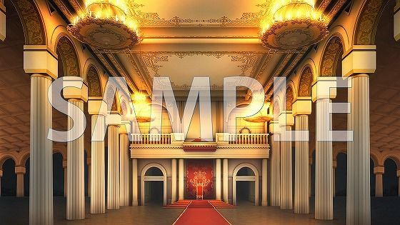 サンプル画像3:【背景素材】王宮  謁見の間（7004_bg15）【時間差分あり】(XERO) [d_474000]