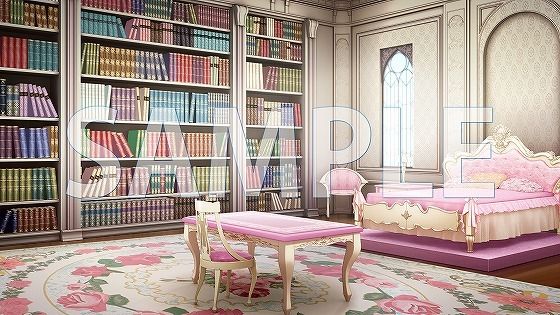 サンプル画像1:【背景素材】読書家の女の子の部屋（6267_bg10a）【時間差分あり】(XERO) [d_474077]