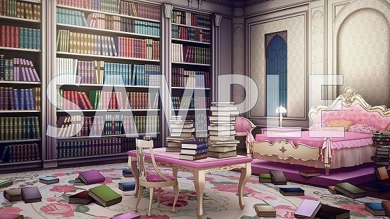 サンプル画像3:【背景素材】読書家の女の子の部屋（本が散らばっている）（6268_bg10b）【時間差分あり】(XERO) [d_474080]