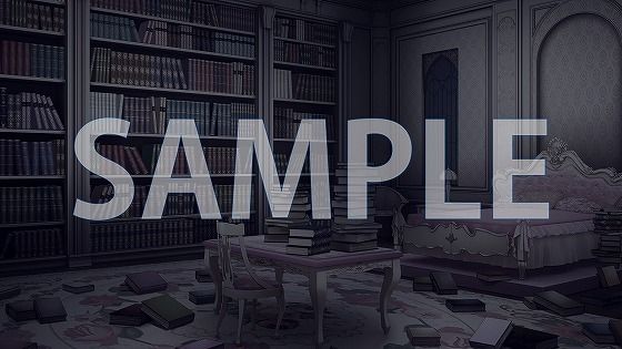 サンプル画像4:【背景素材】読書家の女の子の部屋（本が散らばっている）（6268_bg10b）【時間差分あり】(XERO) [d_474080]