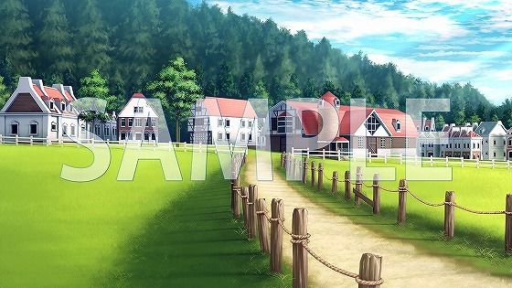 サンプル画像1:【背景素材】酪農が盛んな村（6267_bg11）【時間差分あり】(XERO) [d_474084]