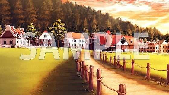 サンプル画像2:【背景素材】酪農が盛んな村（6267_bg11）【時間差分あり】(XERO) [d_474084]