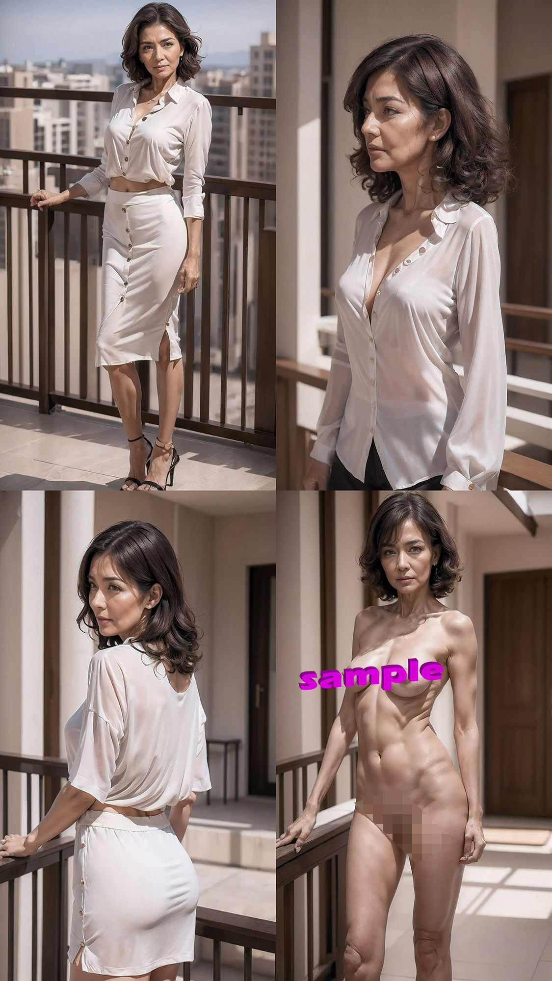 サンプル画像1:【AI】屋外で脱ぎたがる女性(熟女コレクション) [d_474097]