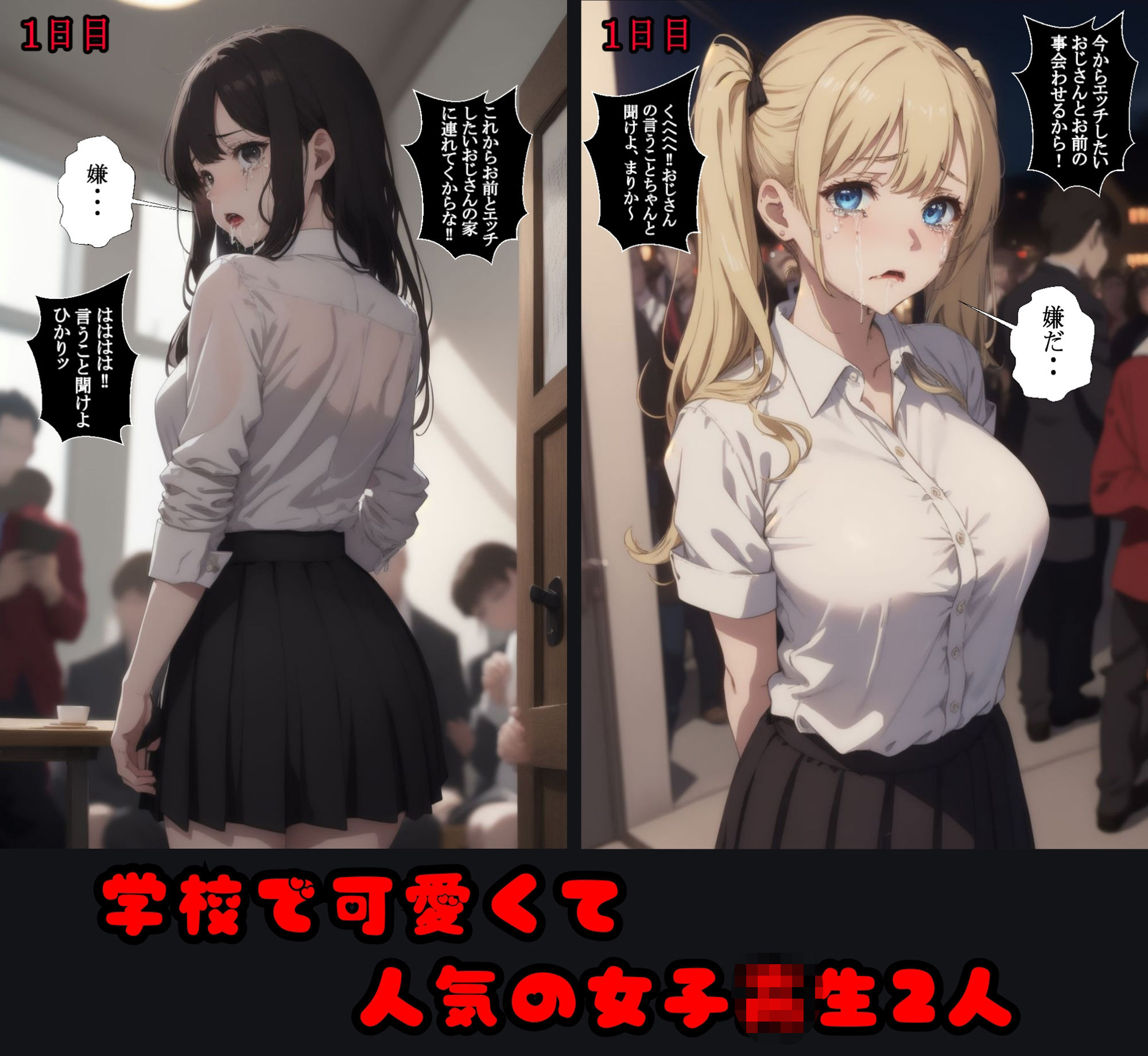 サンプル画像2:お前ら俺らの肉便器  レ〇プ学園  おじさん達の欲望のままに(ゆゆの森) [d_474264]