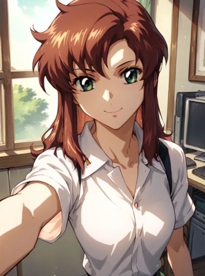 サンプル画像1:ガンダムSEEDのマリューラミアスから送られてきた自撮り写真(自撮りサークル  イカスミ工房) [d_474298]