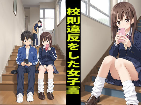 サンプル画像1:校則違反しちゃった女子校生をパンツ越しに突き上げ説教(かのん絵師) [d_474337]