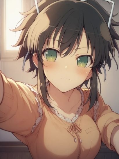 サンプル画像1:戦乱カグラの飛鳥から送られてきた自撮り写真(自撮りサークル  イカスミ工房) [d_474383]