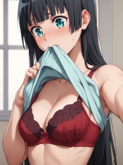 サンプル画像2:ダンベル何キロ持てる？の奏流院朱美から送られてきた自撮り写真(自撮りサークル  イカスミ工房) [d_474397]