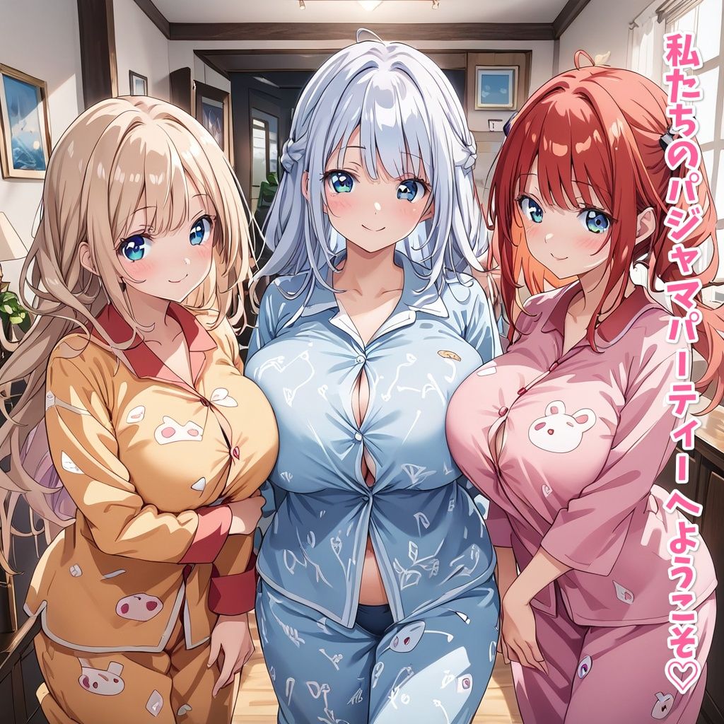 サンプル画像6:【セリフ付き】パジャマパーティーが始まったら男はオレ一人だけ(星彩レコード) [d_474461]