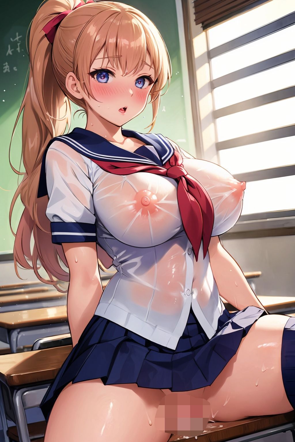 サンプル画像5:えろえろえっち制服ポニテっ子(えちえちむふふに) [d_474474]