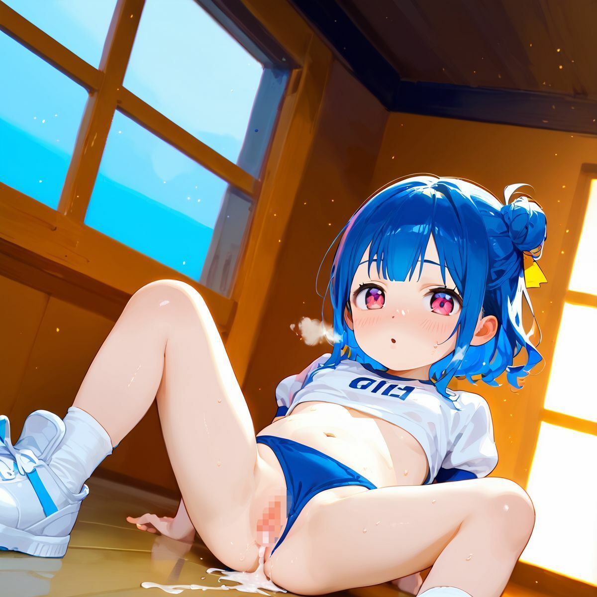 サンプル画像6:つるぺた体操服少女が中出し懇願してくる01(ロリもち) [d_474656]